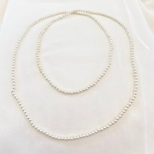 Pearl Necklace Thin Necklace Bracelet Jewelry Gem